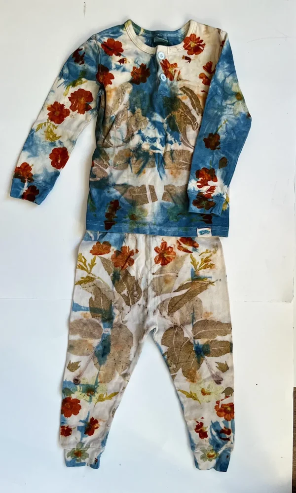 Woodland indigo eco printed kids sets